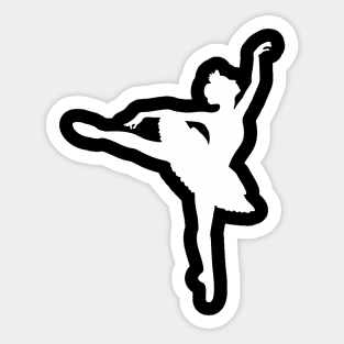 White Ballerina Sticker